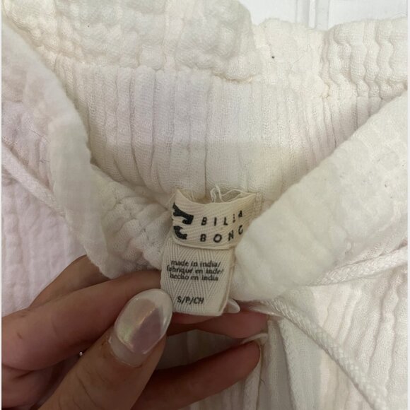 NWOT Billabong White Wander On Paper Bag Pant - Picture 7 of 7